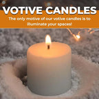 Welburn Veda&Co™ Votive Candles - Pack of 144, Upto 12 Hours Burn Time, 100% Fully Refined Paraffin Wax, Smokeless, Unscented, for Home Decor, Spa, Weddings, Birthdays, Holidays, Party (White)