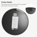 WallBeyond 24 Inch Round Wood Mirror, Circle Wooden Frame Wall Mirror for Bathroom, Living Room, Bedroom, Entryway (White)