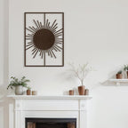 SIGNLEADER Metal Wall Art Decor Shining Sun Landscape Minimalist Modern Abstract Wall Sculpture Hangings Home Decoration for Living Room, Bedroom, Bathroom, Kitchen, Outdoor - 18" Bronze