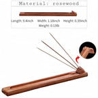 2 Packs Wood Incense Holder for Sticks with Adjustable Angle, Incense Stick Holder with Ash Catcher,Stick Incense Burner,9.8 Inches