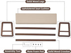Uniclinens Wooden Shoe Rack Bench, End of Bed Bench Bedroom, Entryway Bench with Cushion 2-Tier, Long Shoe Storage Bench for Hallway Living Room (Walnut, 47.2'')