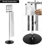 QWORK Umbrella Holder for Entryway, Stainless Steel Umbrella Bag Wrapper Station with Customizable Sign – 200 Long Bags Included, for High Traffic Areas