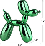 Green Balloon Dog Decor,Balloon Animal Decor,Shelf Decor Preppy Room Decor,Cute Statue Home Decor, Bedroom Modern Sculpture Desk Decor,Office Gold Decorations Small Figurines