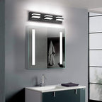 SOLFART Black Bathroom Vanity Light Fixtures Over Mirror LED Dimmable 3 Lights Bath Lighting Restroom Light Modern Vanity Lights for Bathroom Bath Lights