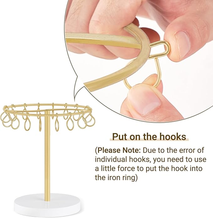 Dahey Metal Claw Clip Organizer Holder Stand Storage Display Hair Accessories Bedroom Bathroom College Dorm Room Decor for Women and Girls, Gold