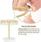 Dahey Metal Claw Clip Organizer Holder Stand Storage Display Hair Accessories Bedroom Bathroom College Dorm Room Decor for Women and Girls, Gold