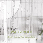AmazerBath Camper Shower Curtain Liner, 72x65 Clear Shower Curtain Liner, Waterproof Plastic Shower Liner, Lightweight PEVA Shower Curtain for Bathroom with 3 Magnets and 12 Rustproof Metal Grommets