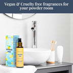 Folkulture Bathroom Spray - 3.34 fl oz | Citrus Odor Eliminator Bathroom Scents For Travel & Home | Guest Bathroom Essential | Before You Go Toilet, Poop & Shower Spray for Fresh Smell