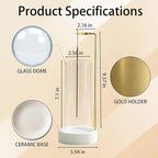 CEREMONY Incense Holder, Ceramic Incense Holder for Sticks with Glass Ash Catcher, Incense Burner for Meditation Yoga Spa Room Decor(Beige)