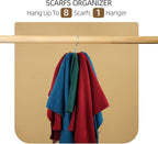 ZEDODIER Belt Hanger, Rotatable Belt Rack Closet Accessories Organizer, Maximum 24 Storage Capacity, Hanging Holder Storage Hook for Belt, Bra, Tank Top, Tie, Scarf, Purse, Silver