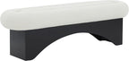 SAFAVIEH Couture Collection Carsen Ivory Boucle/Black Bench (Fully Assembled)