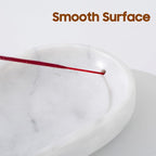 Incense Holder, Natural Marble Incense Burner, Incense Stick Holder for Meditation, insence-Sticks Holder, 10.6inch Ash Catcher (White)
