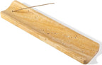 Koville Marble Incense Holder, Incense Holder for Sticks, Incense Sticks Holder Ash Catcher for Meditation Yoga SPA, Natural Stone Incense Burner, Home Table Decor (Yellow)