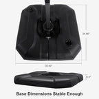 PURPLE LEAF Patio Umbrella Base SBL4090 Water &Sand Filled Weighted Base Outdoor Umbrella Base for Offset Cantilever Umbrella 200 Lbs