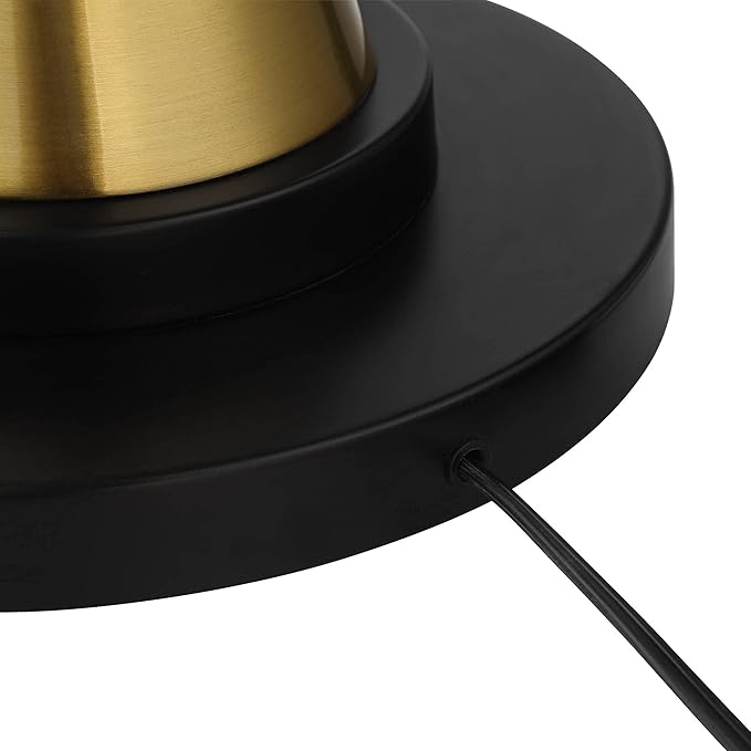 Possini Euro Design Burbank Modern Mid Century Art Deco Torchiere Floor Lamp Standing 70" Tall Black Brass Metal Frosted White Glass Bowl Shade for Living Room Reading House Bedroom Home Office
