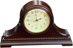 Mantel Clocks, Battery Operated, Silent Wood Table Clock with Westminster Chimes On The Hour, Solid Wooden Shelf Chiming Mantle Clock, 9" x 16" x 3" (Walnut - Arabic Numerals)