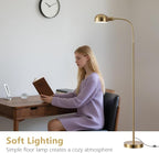 Adjustable Floor Reading Lamp Standing Lamps with Remote Control Gooseneck and Rotatable Shade, Modern for Living Room Bedroom Study Room Office Hotel