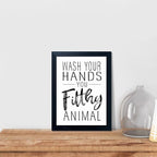 Black and White Bathroom Decor Wall Art Bathroom Decor Signs Black Framed Canvas Art Kid's Washroom
