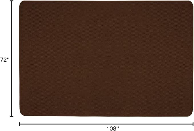 House, Home and More Skid-Resistant Carpet Indoor Area Rug Floor Mat - Chocolate Brown - 6 Ft X 9 Ft - Non Slip Rubber Backing, Stain Resistant, Dog Friendly, Living Room Bedroom Kitchen Entryway