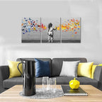 Novatique Banksy Wall Art Street Graffiti Wall Art for Bedroom Modern Banksy Style Butterfly Painting Ready to Hang Pop Art Home Decor for Living Room Bedroom,12”x 16”x3Pcs