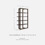 Signature Design by Ashley Breckington Contemporary Wood Framed 76" Bookcase with 4 Shelves, Dark Brown