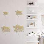 SIGNLEADER Metal Wall Art Decor Turtle Minimalist Modern Abstract Wall Sculpture Hangings Home Decoration for Living Room, Bedroom, Bathroom, Kitchen, Outdoor - 24" Gold