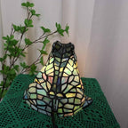 Bieye L10829 Frog Table Lamp Tiffany Style Stained Glass Accent Night Light for Home Décor Nursery Bedside (Multi-Colored)