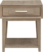 Liberty Furniture Brentwood End Table for Living Room - Sandstone Oak Wood