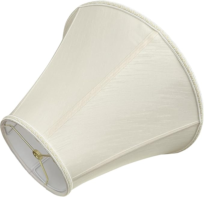 TOOTOO STAR Bell Lamp Shades, 7" x 15" x 10.5" Royal Style Spider LampShade or Table and Floor Lamps, Home Decor Beige Floor Lamp Table Lamp Shade