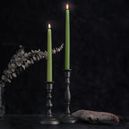 Bluecorn Beeswax Taper Candles, 100% Pure Natural Bees Wax, 12 Inch Pair, Sage Green Candlesticks, Unscented, Clean Burning & Dripless, Long Lasting, Thanksgiving & Christmas Decor, American Made 1 Ct