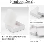 Cardboard Jewelry White Gift Boxes 20 Pack3.5×3.5×1 inches, its apply to displaying necklaces, rings, bracelets, earrings