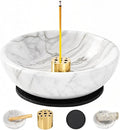 Incense Holder, Natural Marble Incense Holder for Sticks with 9 Incense Holes, Handmade Incense Stick Burner Ideal for Smudging, Decoration