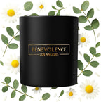Benevolence LA Eucalyptus & Chamomile Christmas Scented Candles | Soy Candles, Black Candle for Home | Holiday Candle Gifts for Women and Men | Home Fragrance | Aromatherapy | 8oz, 45 Hour Burn
