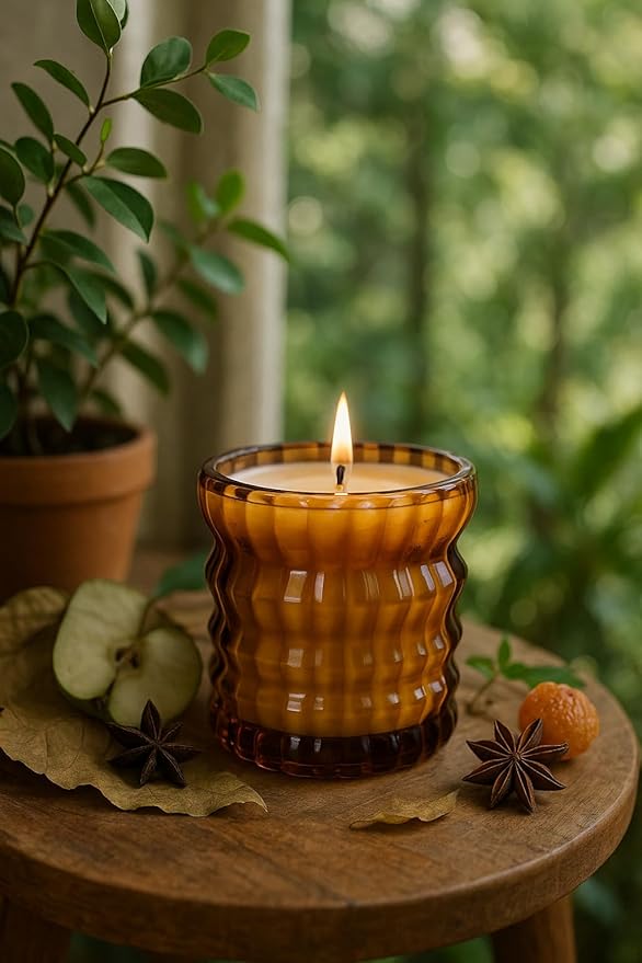 LORELY | Non-Toxic Candle in Textured Glass Vessel – Auden Lueur