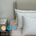 Luxury Down Fiber Pillows Queen Size, Bed Pillows for Sleeping, Pillow for Back, Stomach or Side Sleepers