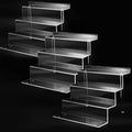 12 Inch Acrylic Shelf for Perfume Organizer in 3 Pack, 4 Tier Funko POP Shelves, Cologne Organizer Tiered Riser Display Stand, Acrylic Display for Decoration