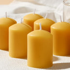 18PCS Beeswax Votive Candles Bulk, Pure Natural Beeswax - 9 Hour Burn Time, Unscented Handmade Candles for Home Décor, Room, Party, Spa, Gift