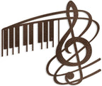 SIGNLEADER Metal Wall Art Music Note Decor - Treble Clef with Piano Key Modern Abstract Wall Sculpture Hanging Home Decoration for Living Room, Bedroom, Bathroom, Kitchen, Studio - 30" Bronze