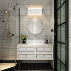 Aipsun 15.75in Matte White Modern Vanity Light Up and Down LED Vanity Light for Bathroom Wall Lighting Fixtures (Warm Light 3000K)