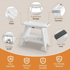 Shower Benches for Inside Shower to Sit On, Shower Stool for Shaving Legs, 500lbs Shower Chair with Space-Efficient Storage Shelf, Waterproof Shower Seat for Spa Bathroom, Indoor or Outdoor 18”x17”