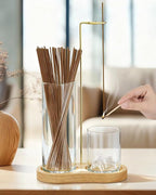 2-in-1 Glass Incense Holder for Sticks, Wooden Incense Burner with Ash Catcher & Incense Storage, Anti-Ash Flying Incense Stick Holder for Meditation, Yoga, Spa, and Home Decor(Natural Wood)
