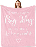 Pubrave Breast Cancer Gifts for Woman, Get Well/Inspirational/Sympathy/Thinking of You/Feel Better Gifts for Women, Healing Blanket Pink 60x50in
