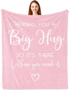 Pubrave Breast Cancer Gifts for Woman, Get Well/Inspirational/Sympathy/Thinking of You/Feel Better Gifts for Women, Healing Blanket Pink 60x50in