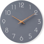 Mosewa Large Wall Clock 16 Inch Gray Modern Silent Non Ticking Battery Operated Decorative for Bedroom Bathroom Living Room Kitchen Home Office Hotel