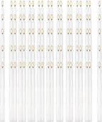 100Pack White Taper Candles, 7-8 Hours Burn Time, Unscented, Smokeless and Dripless, 0.75 x 10 Inch Dinner Candle Set for Household, Wedding, Party and Home Décor Candlesticks