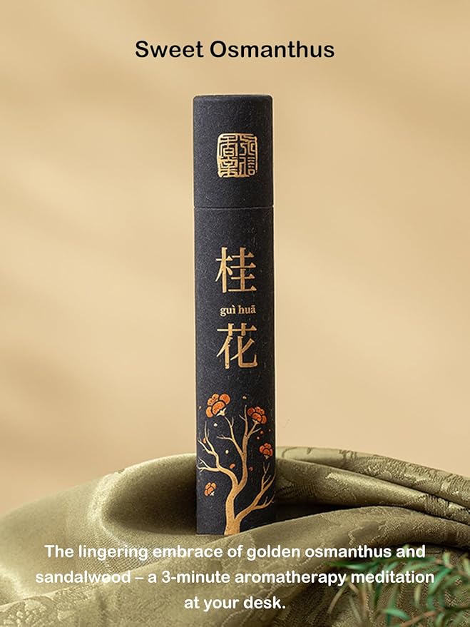 Fragrant Stick Incense Collection–2 Pack Osmanthus& White Tea Scented Incense Mild Fresh Aroma for Home Office Spa Natural air Purifying Aromatherapy for Relaxation Stress Relief