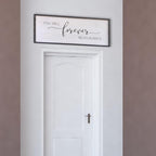 Surfapans You Will Forever Be My Always Sign Wall Decor 40”X15” Bedroom Above Bed Farmhouse Large Master Room Soild Wooden Framed Home Rustic Guest Room Minimalist Over Bed Hanging Art Wall (Black)