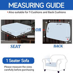 YEMYHOM Stretch Individual Cushion Covers Sofa Chair Seat Cushion Slipcovers Soft Couch Cover Replacement Large Checkered Furniture Protector with Elastic Bottom (1 Pc Cushion Cover, Navy)