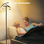 RGBCW Floor Lamp, Color Changing Standing Lamp, Modern Stepless Dimmable LED Floor Light Tall Lamp with Remote Control, 20W 3000-6000K Rotatable Floor Lamps for Living Room, Bedroom, Office