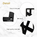 SIGNLEADER Metal Wall Art Decor Abstract Black Line Minimalist Modern Abstract Wall Sculpture Hangings Home Decoration for Living Room, Bedroom, Bathroom, Kitchen, Outdoor - 30" Black